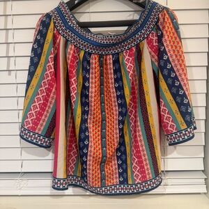 Flying tomato- Colorful Bohemian Women's Top